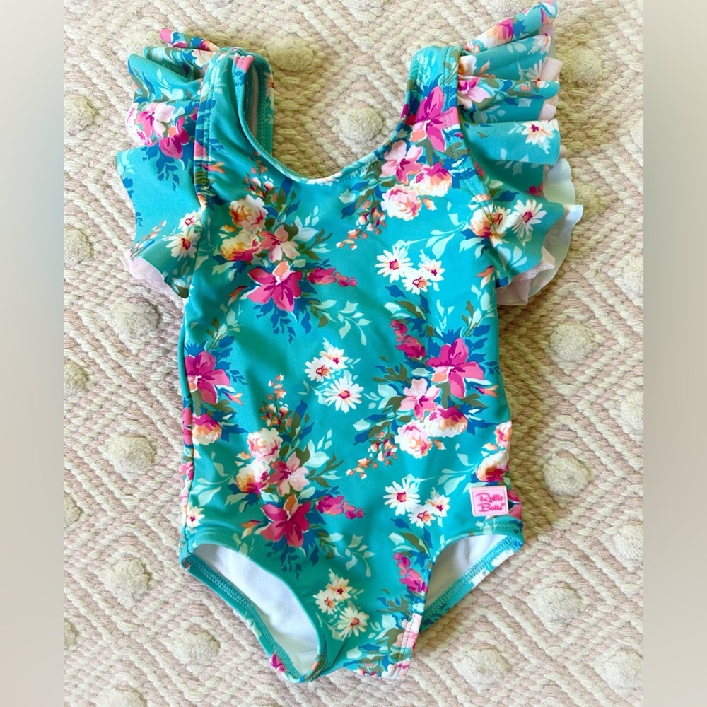 Ruffle Butts - Floral Swimsuit 6-12Mo
